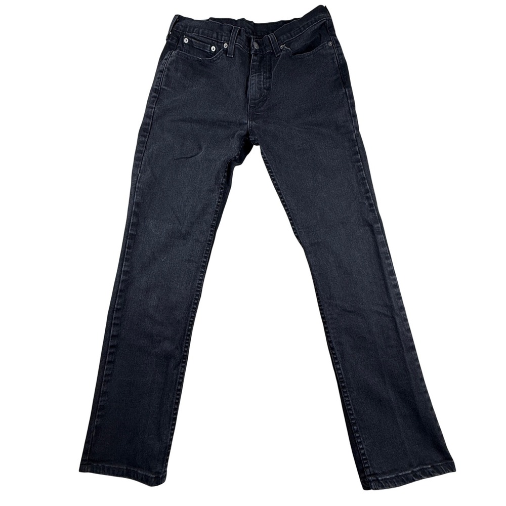 Levis 514 Straight Fit Jeans Mens W30 L30 Washed Black Denim‎ Pants